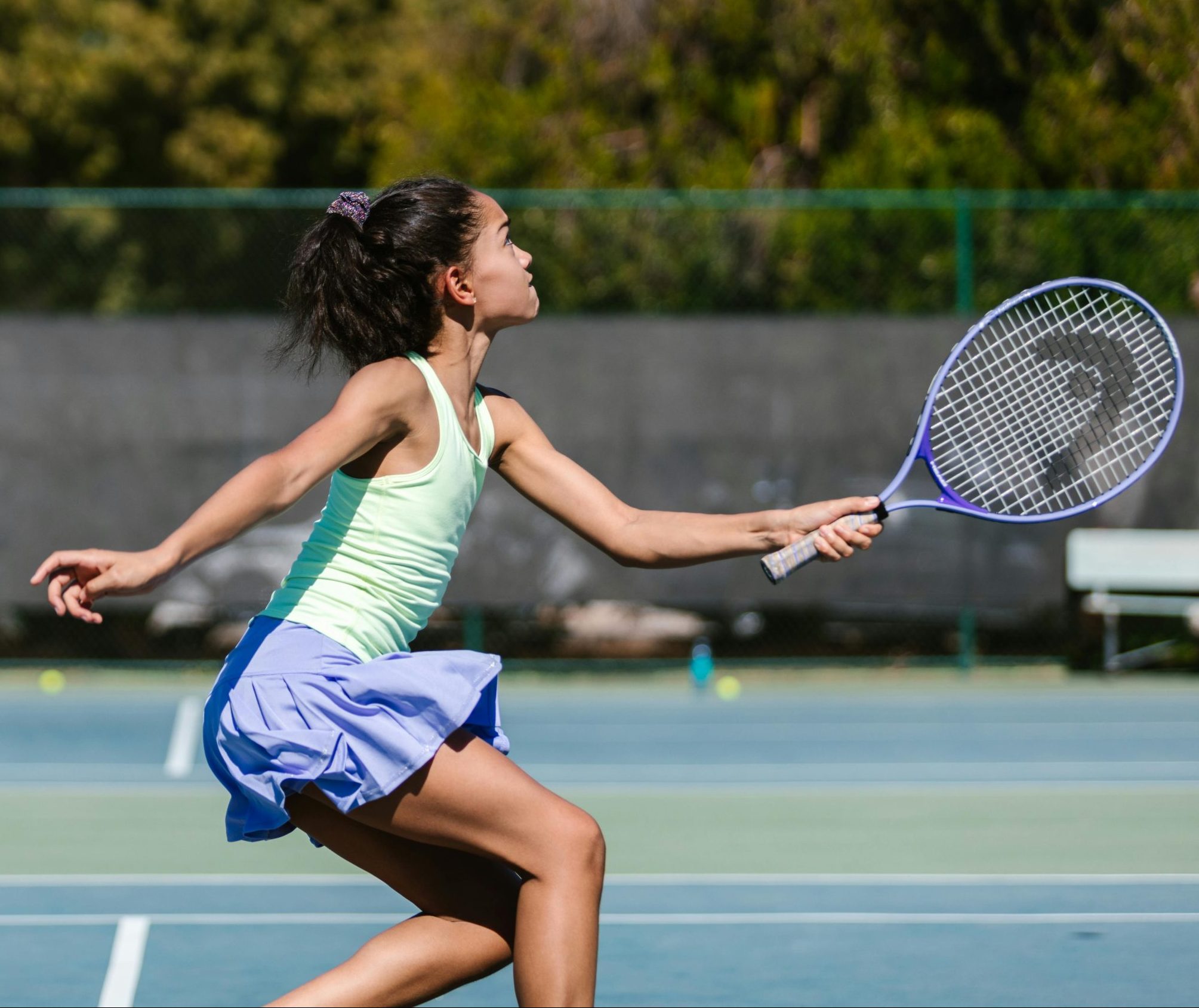 Girl playing tennis